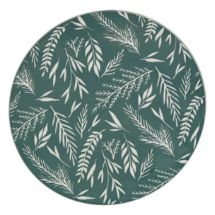 Service de table Agathe 12 pièce(s) vert D26,5xp2,4cm