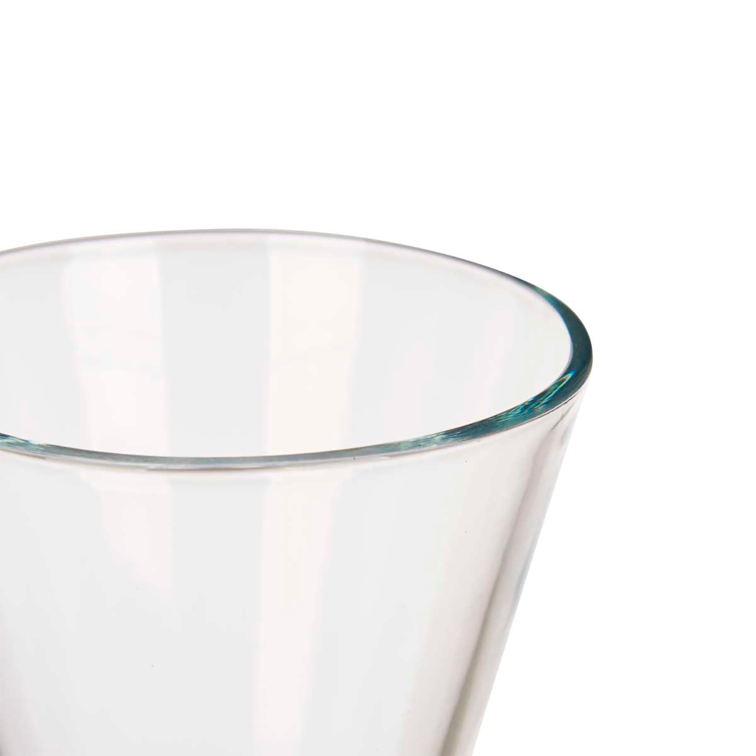 SET 6 VASOS VIDRIO CONICOS CON BASE 200ML