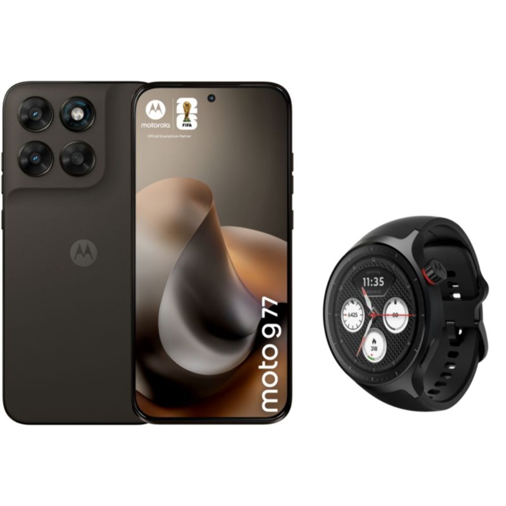 Smartphone MOTOROLA Pack G77 5G 256Go Noir + Watch Motorola Noir