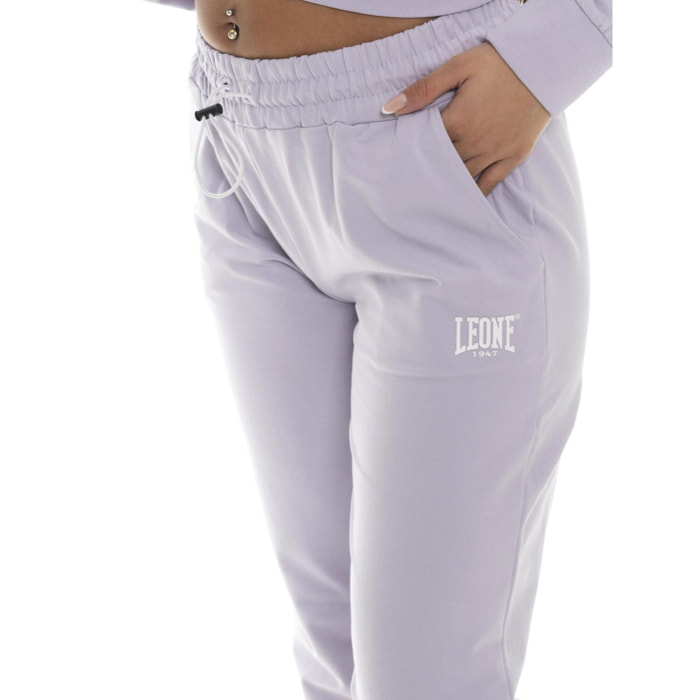 Tuta da donna in cotone non felpato con cappuccio e zip Leone Basic