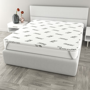 TOPPER MEMORY CON FODERA CARBONIO MATRIMONIALE