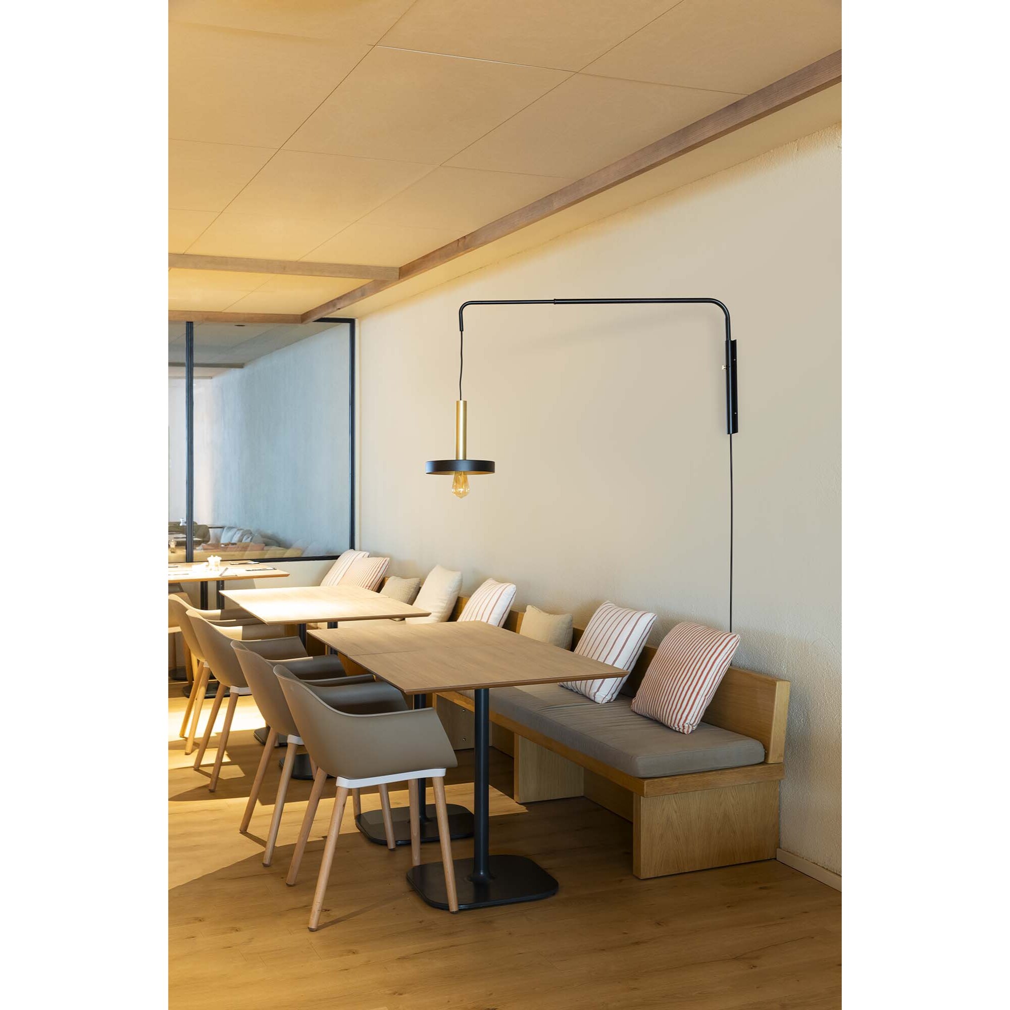 WHIZZ Lampe applique extensible noire et or satiné