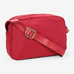 Bolso bandolera rojo en nailon