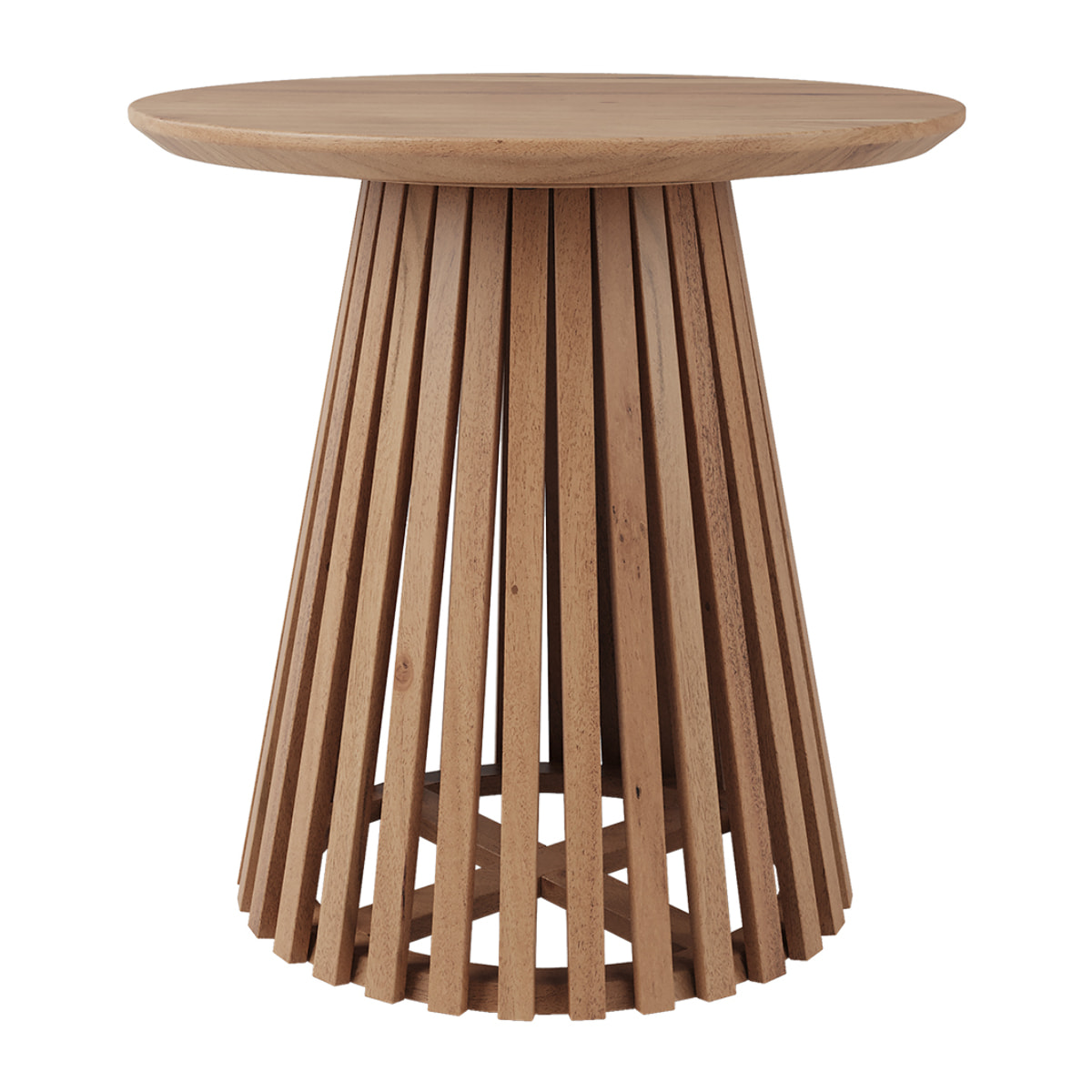 Table d'appoint ronde bois clair en bois d'acacia D50 cm - Képès