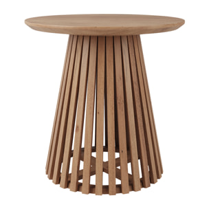 Table d'appoint ronde bois clair en bois d'acacia D50 cm - Képès