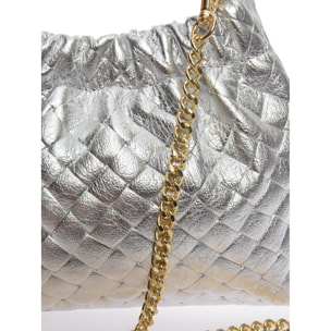 Borsa a spalla Anna Luchini Argentato