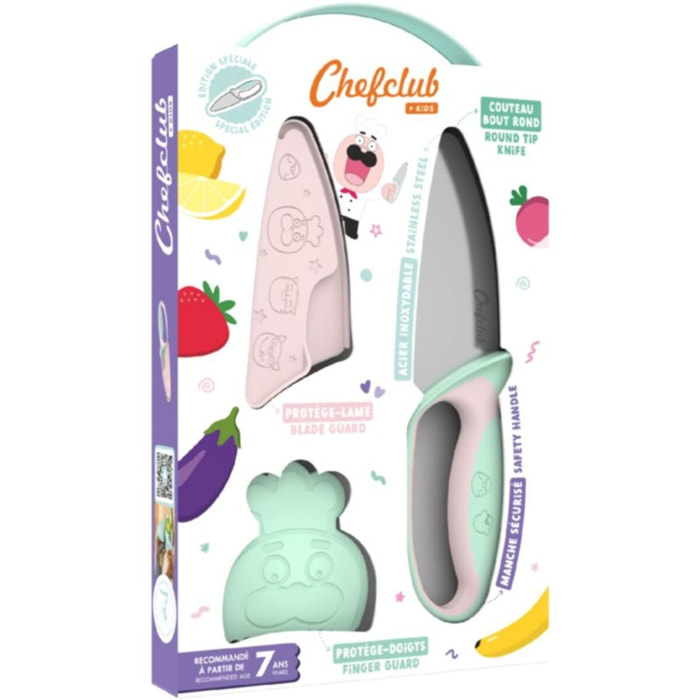 Couteau CHEFCLUB du chef chefclub kids pastel