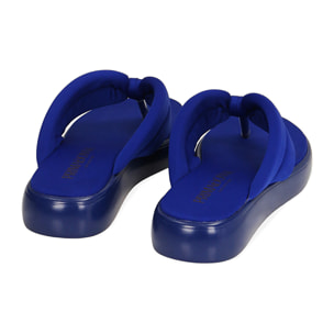 Chanclas tipo flip-flop azules de nylon