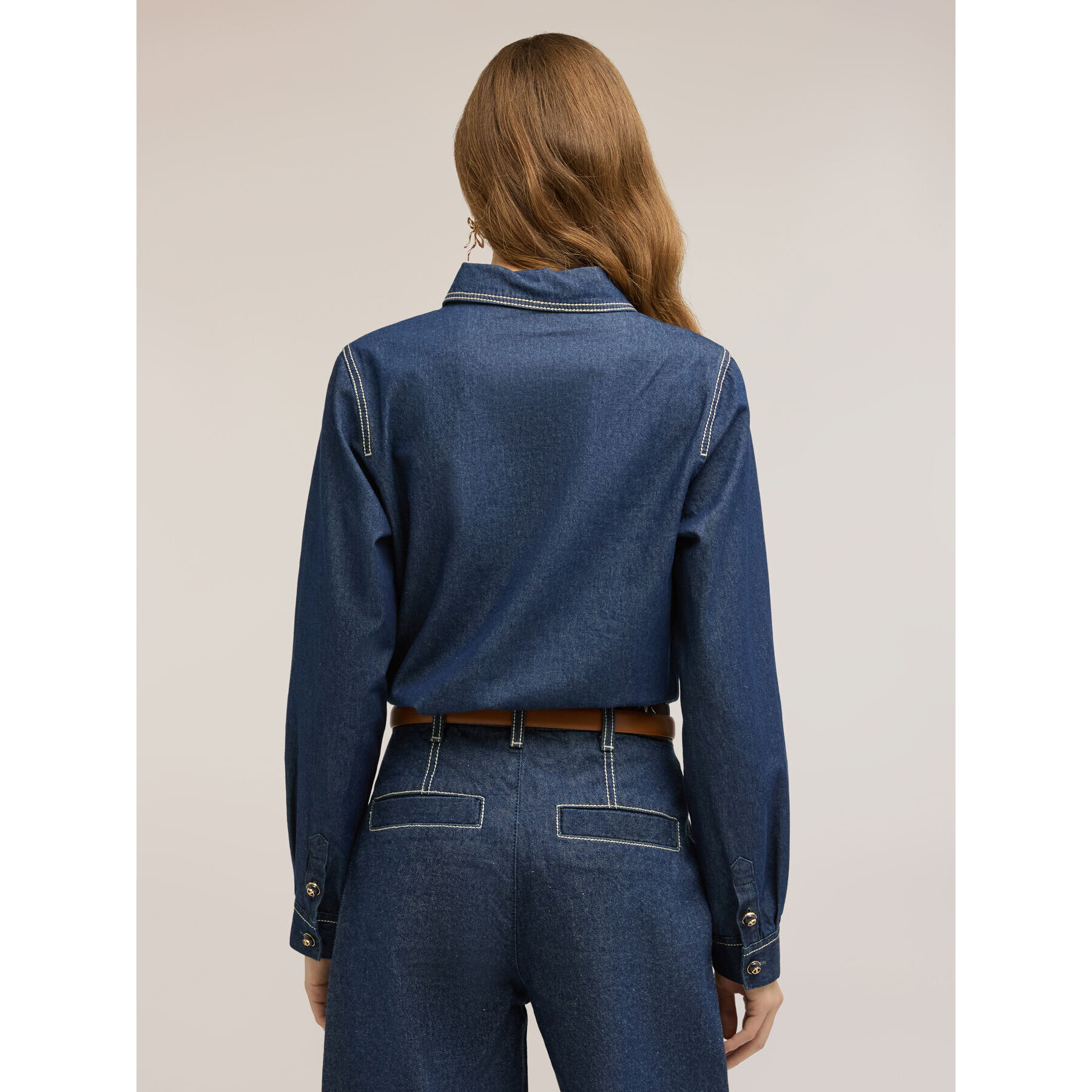 Motivi - Camicia in denim con tasche - Blu