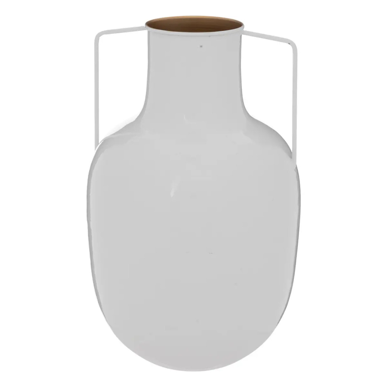 Vase en métal "Le colectionneur" H30,5cm blanc
