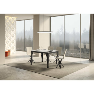 Table Paxon Evolution Dessus Frêne Blanc 90x120 Allongée 380 cadre Anthracite