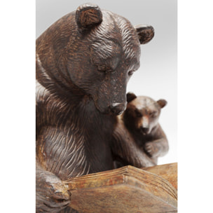 Déco ours lecture marron Kare Design