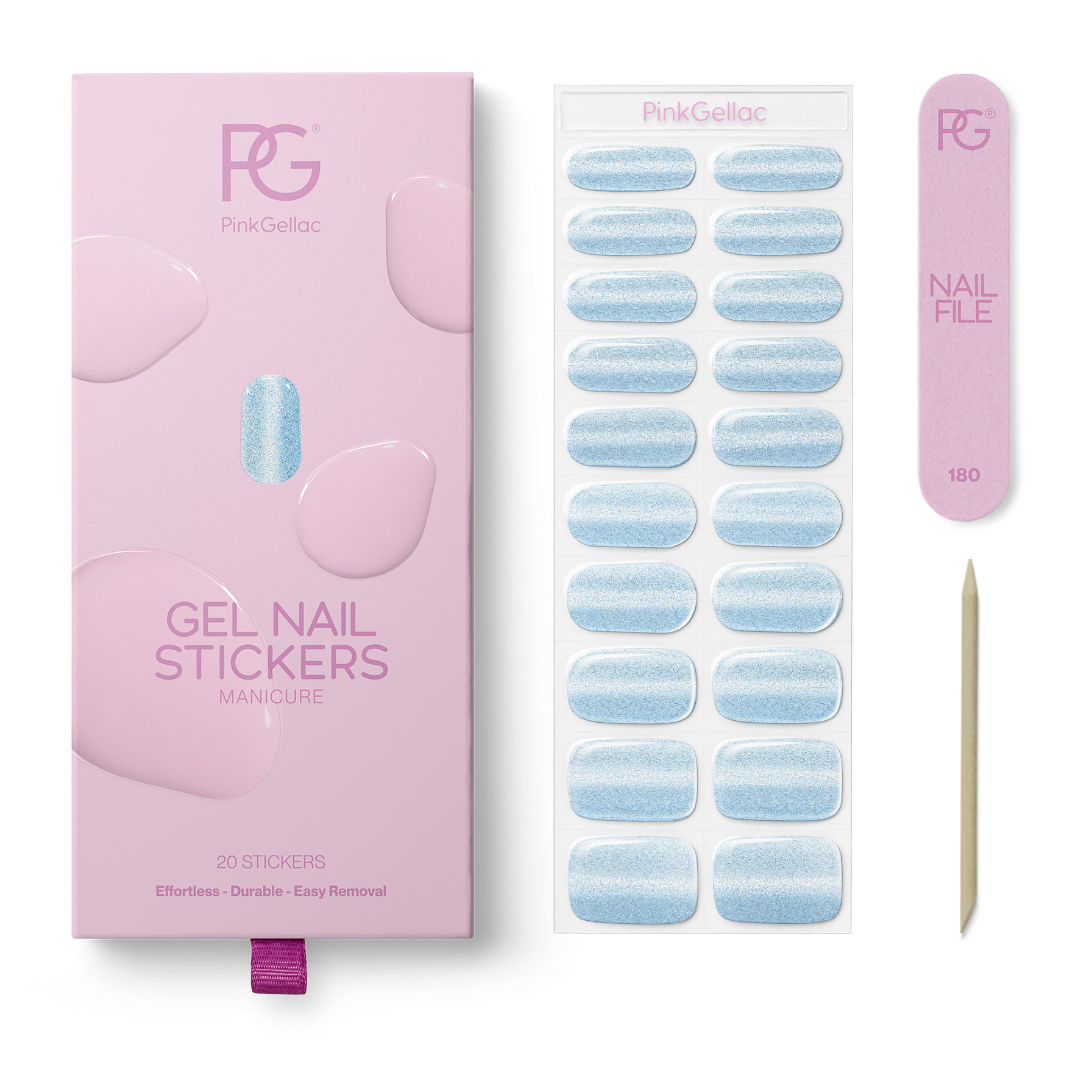 Stickers gel - 0026 Cat Eye Misty Blue