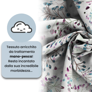 COPRIPIUMINO FANTASY, 100% Microfibra, No Stiro - FLOR