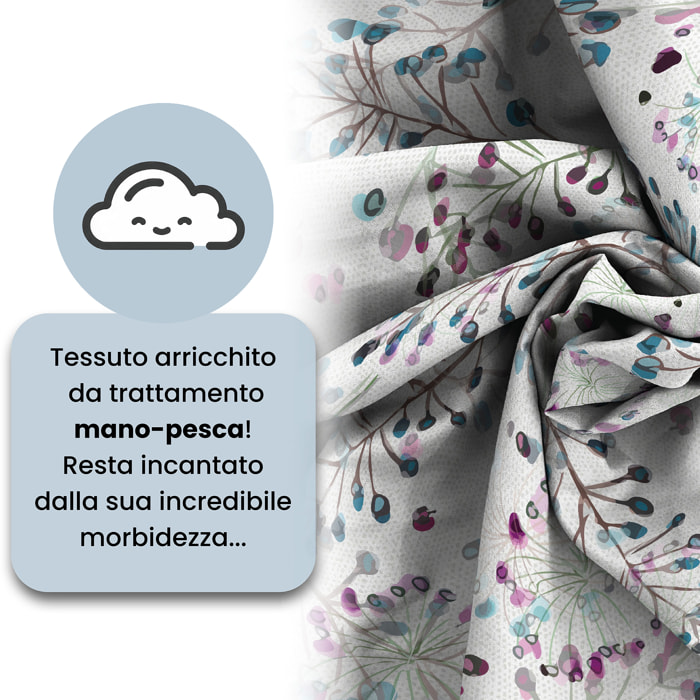 COPRIPIUMINO FANTASY, 100% Microfibra, No Stiro - FLOR