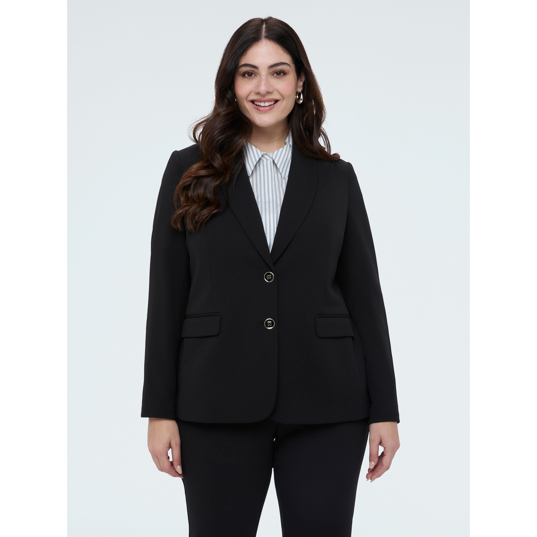 Fiorella Rubino - Blazer ajustado en tejido elástico - Negro