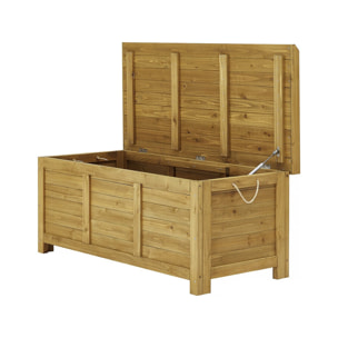 Coffre de jardin "Gana" en bois - 125 x 60 x 55 cm - Marron