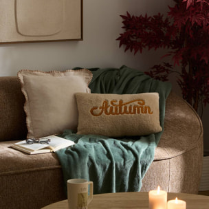Coussin Automne rectangulaire 30x50cm blanc