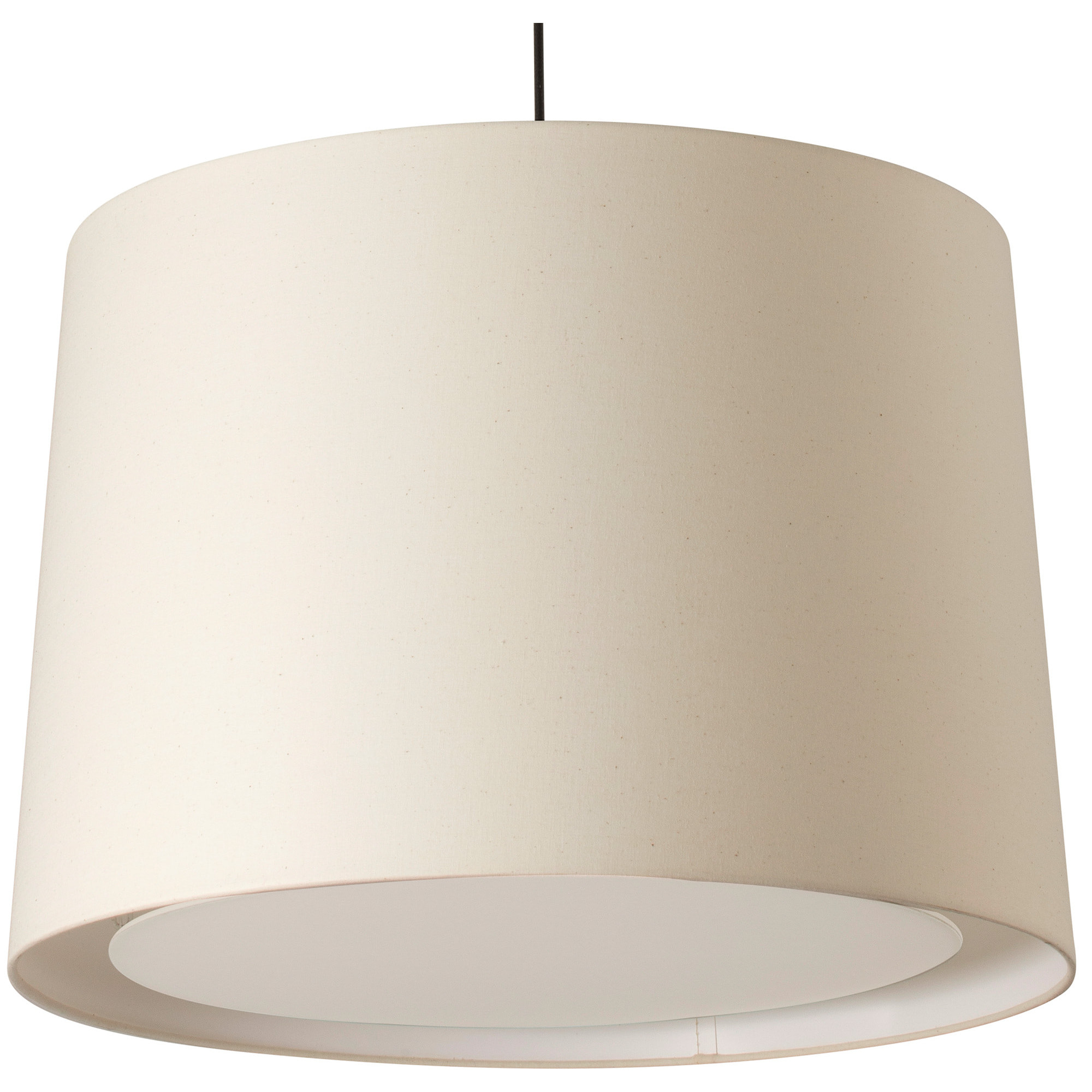 CONGA Lampada sospensione semplice nera/beige