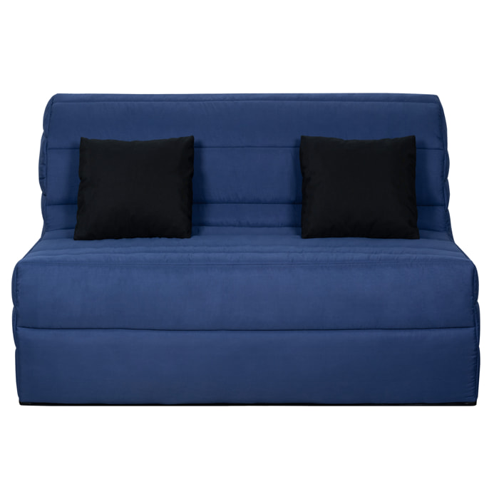 Banquette BZ ORLANDO 140x190, matelas Dunlopillo, marine
