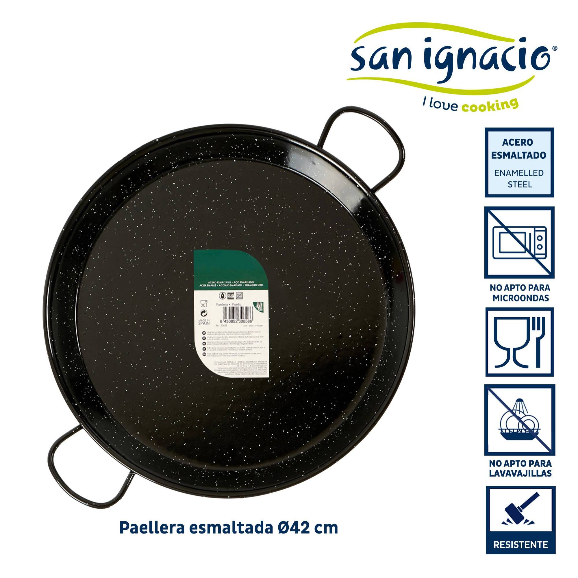 Paellera esmaltada colección la dehesa