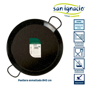 Paellera esmaltada colección la dehesa