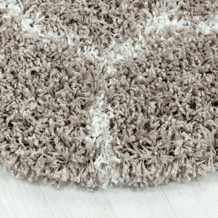 Tapis shaggy tissé motif scandinave SANI