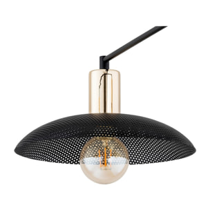 Lampada a sospensione SPIRIT in acciaio nero opaco e oro