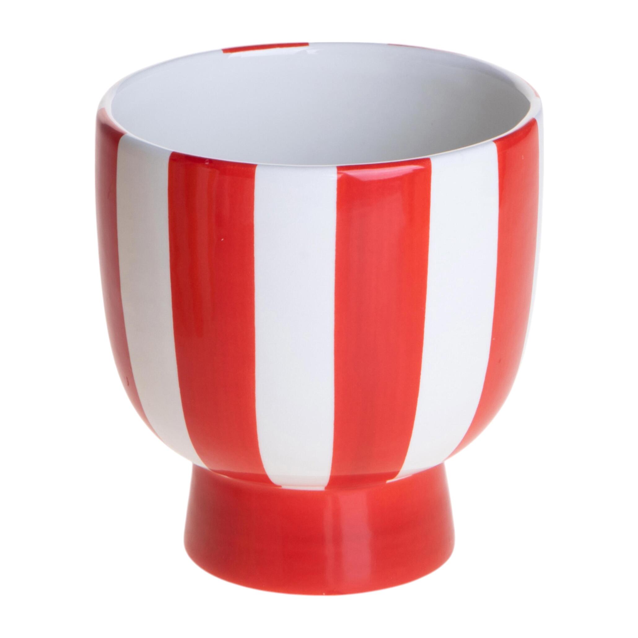 Vaso righe - 13,8xH14,5x13,8cm - Pezzi 3 - Bianchi Dino SpA