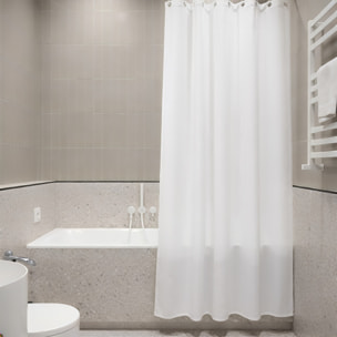 Rideau de douche Polyester PRIMO Blanc Spirella