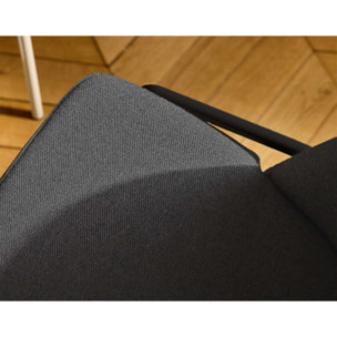 Imelda - lot de 4 chaises - en tissu - gris anthracite - Gris Anthracite