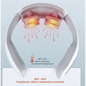 Masajeador de cuello H81 con modo calor y pulsos.