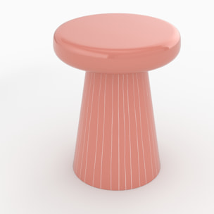 Table d'appoint ronde en métal rose D40 cm - Adélie