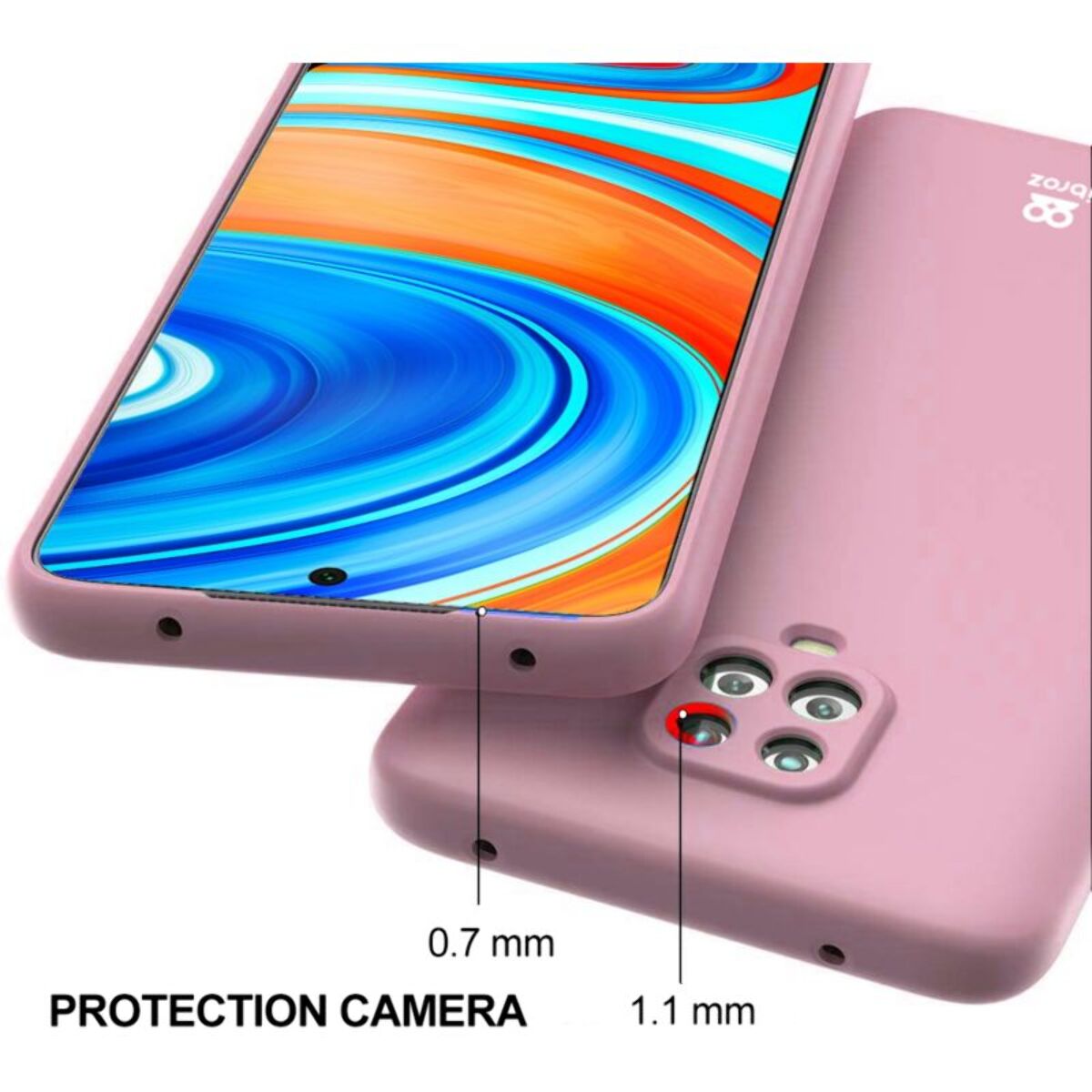 Coque IBROZ Xiaomi Redmi Note 9S/Pro Silicone rose
