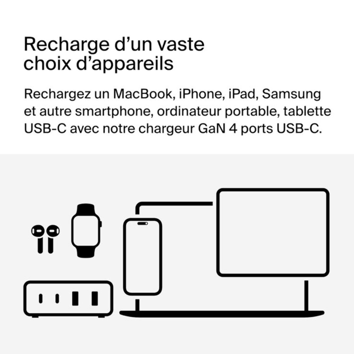 Chargeur BELKIN 4 ports 2 USB-C 2 USB-A 108W