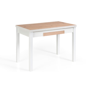 Mesa extensible – Blanco y roble Amazonas