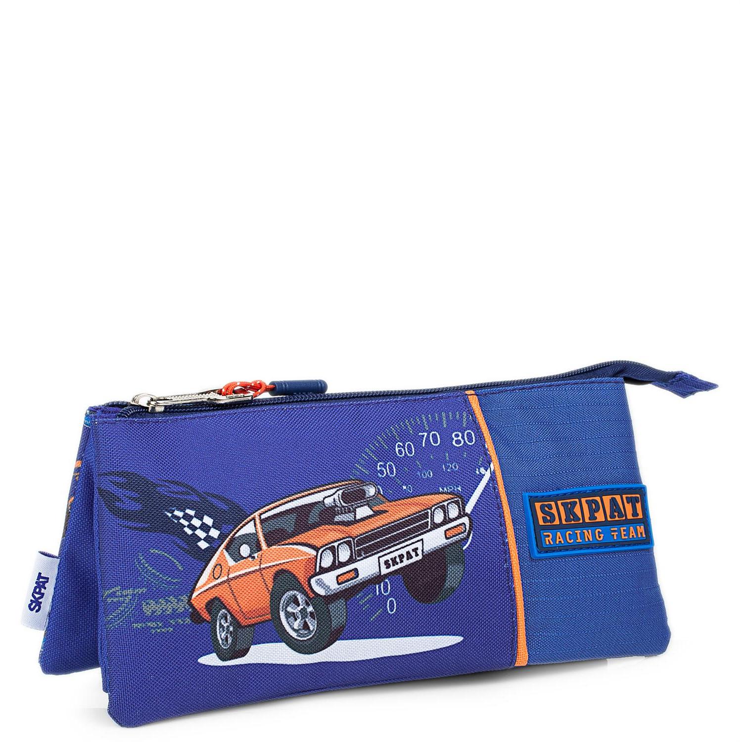 Estuche Escolar Skpat Racing Azul