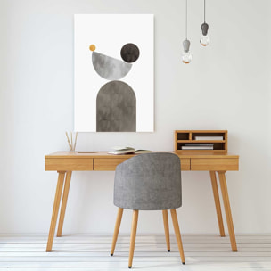 Tableau Lévitation courbe beige Toile imprimée