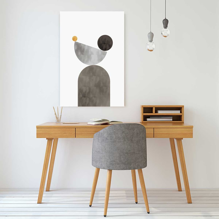 Tableau Lévitation courbe beige Toile imprimée