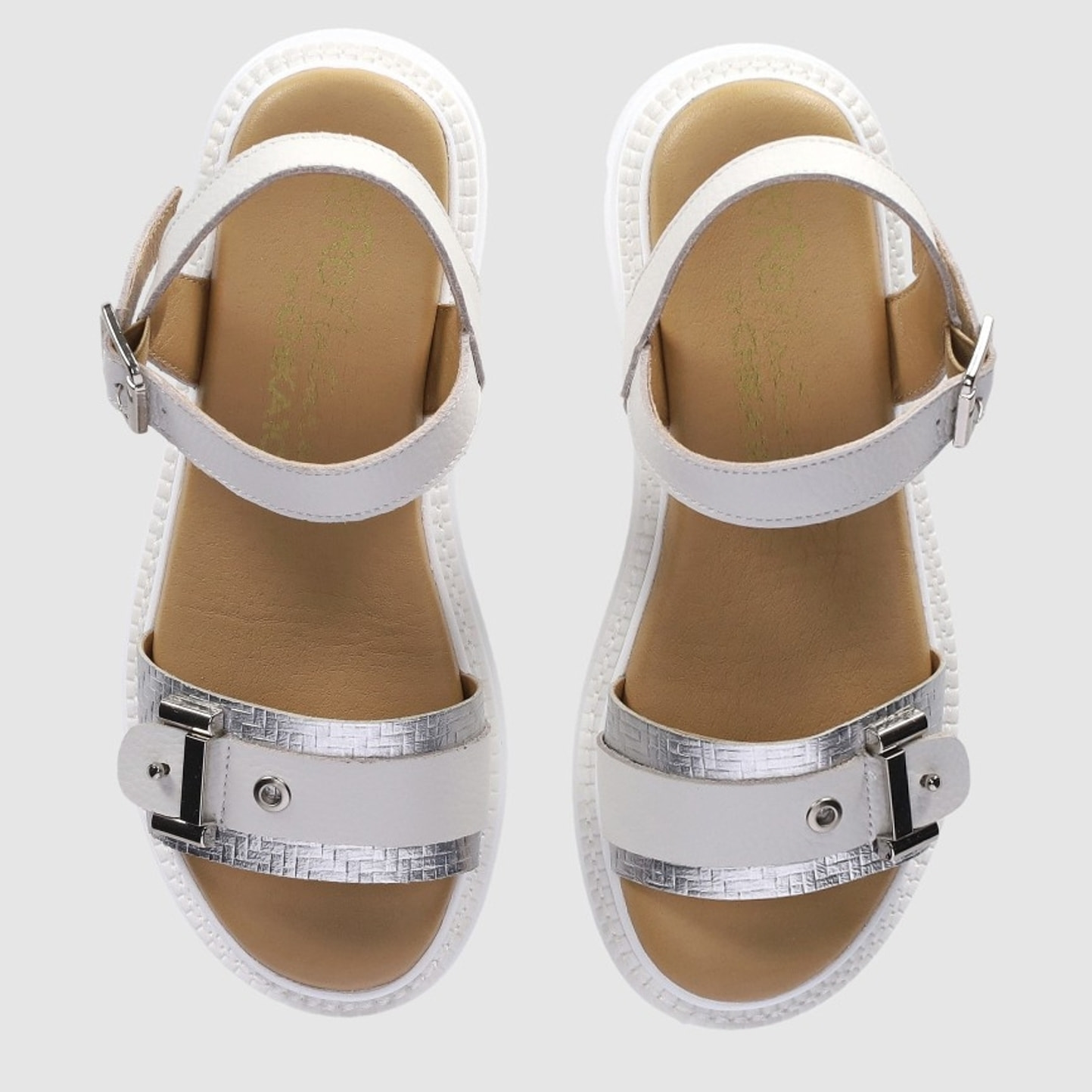 Sandalias de Piel - Blanco - Tacón: 3 cm