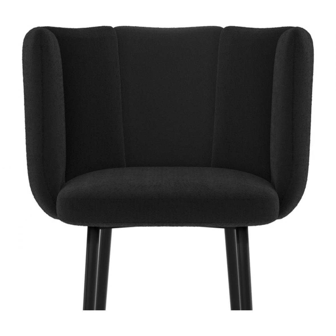 Lot de 2 chaises de bar en velours noir 75 cm - Rosy