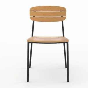 Lot de 2 chaises de jardin en résine synthétique - Taya