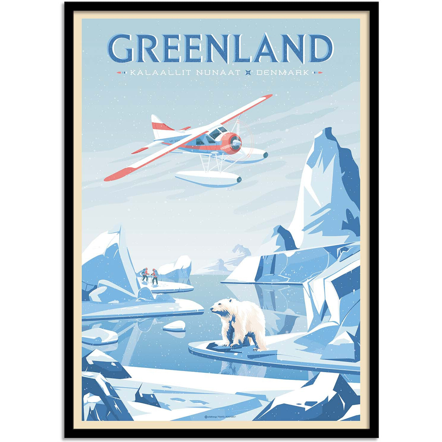 Affiche - Greenland Denmark - Olahoop Travel Posters