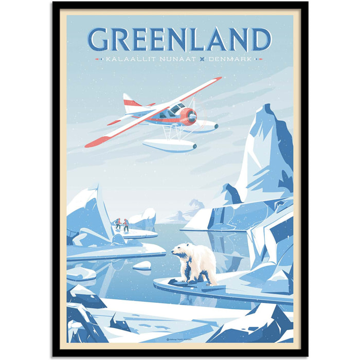 Affiche - Greenland Denmark - Olahoop Travel Posters