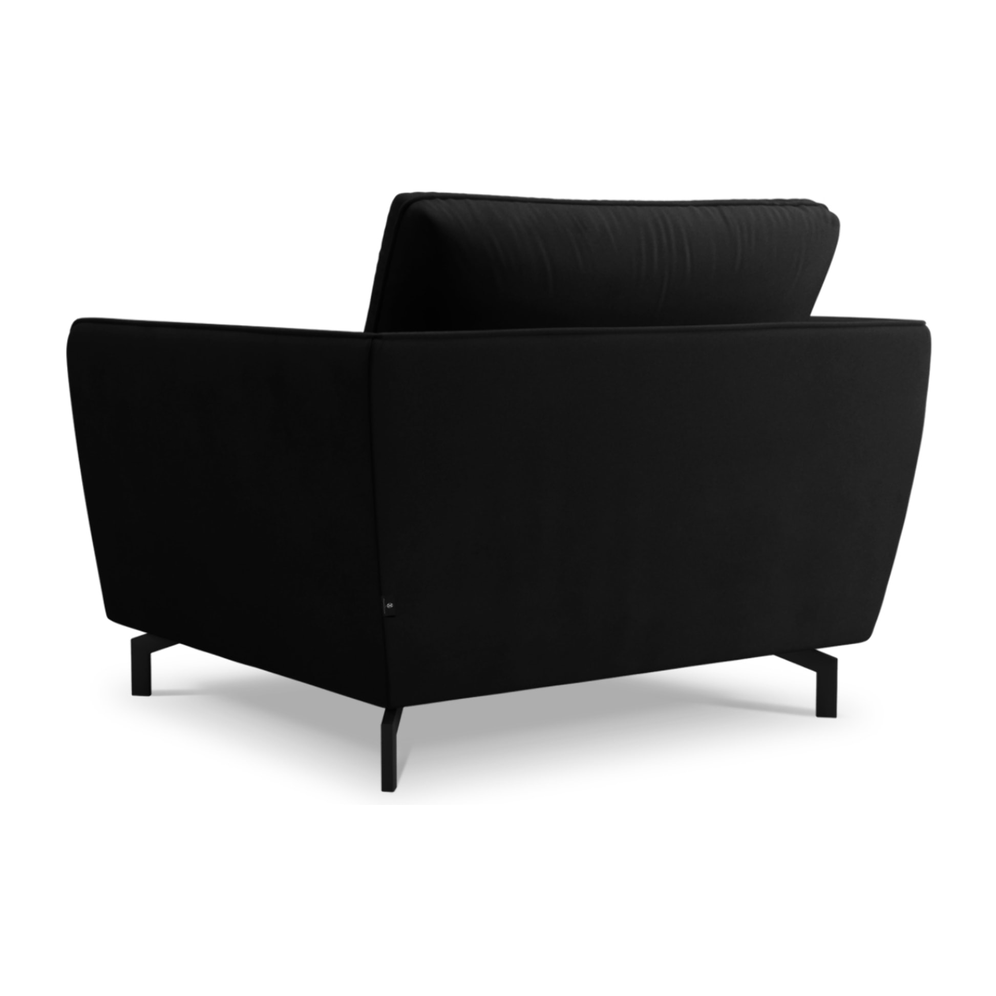 Fauteuil xl "Podium" en velours noir