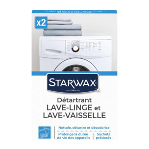 Pack de 2 - Starwax - Nettoyant Detartrant Lave Linge - Lave Vaisselle 2X75Gr