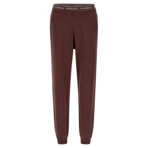 Pantaloni joggers in felpa invernale con elastico logato