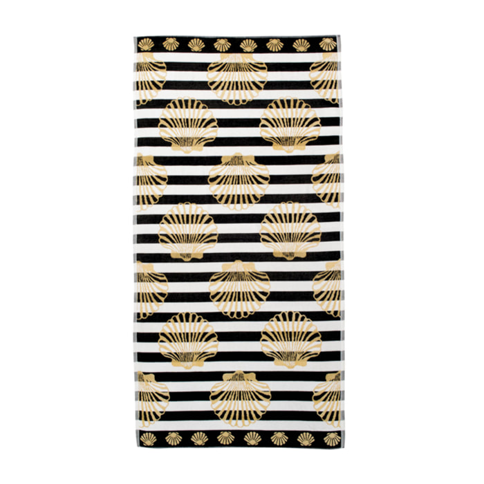 Telo Mare Spugna Jacquard Spiaggia Disegno Madre Perla