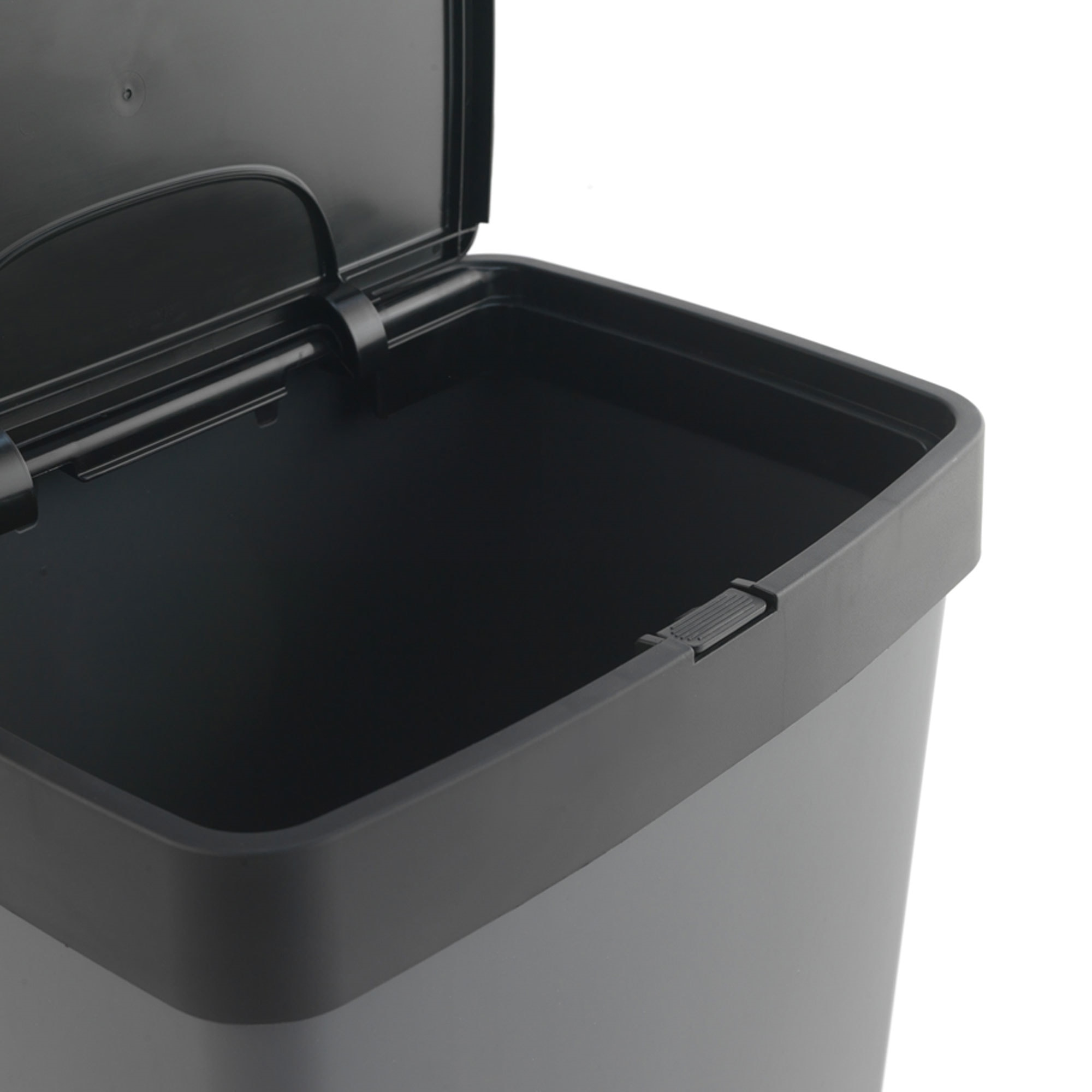 Cubo de basura 70l, vertical, 2 compartimentos, papelera residuos, 76 cm, fácil gestión