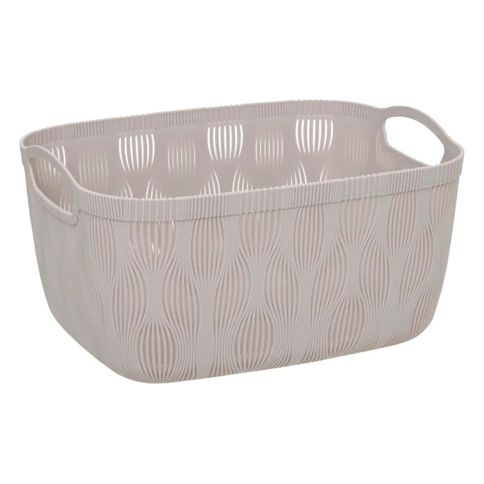 Panier à linge Leaf 15L beige